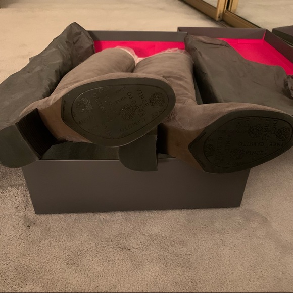 🆕Vince Camuto Sashe Slouch Grey High Shaft Boots - Picture 8 of 12